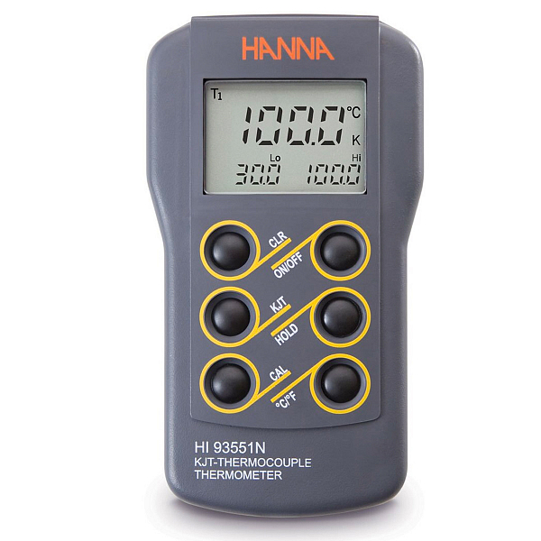 Водонепроницаемый термопарный термометр K, J, T-типа HANNA Instruments HI93551N